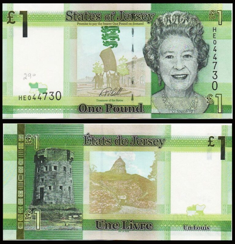 Jersey 1 Pound Queen Elizabeth II B127 (P32) Very Fine Banknote