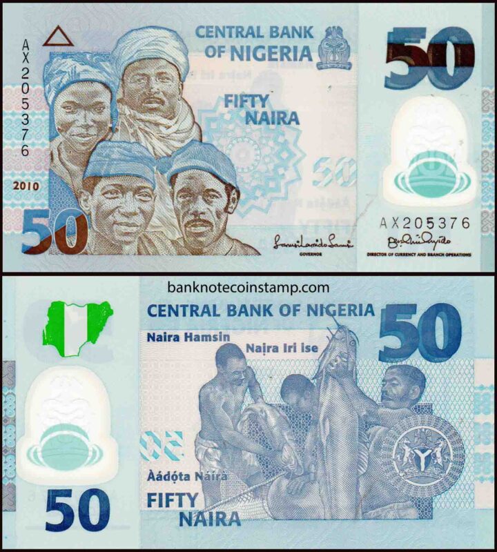 Nigeria B233(P35) 50 Naira Very Fine Polymer  Banknote