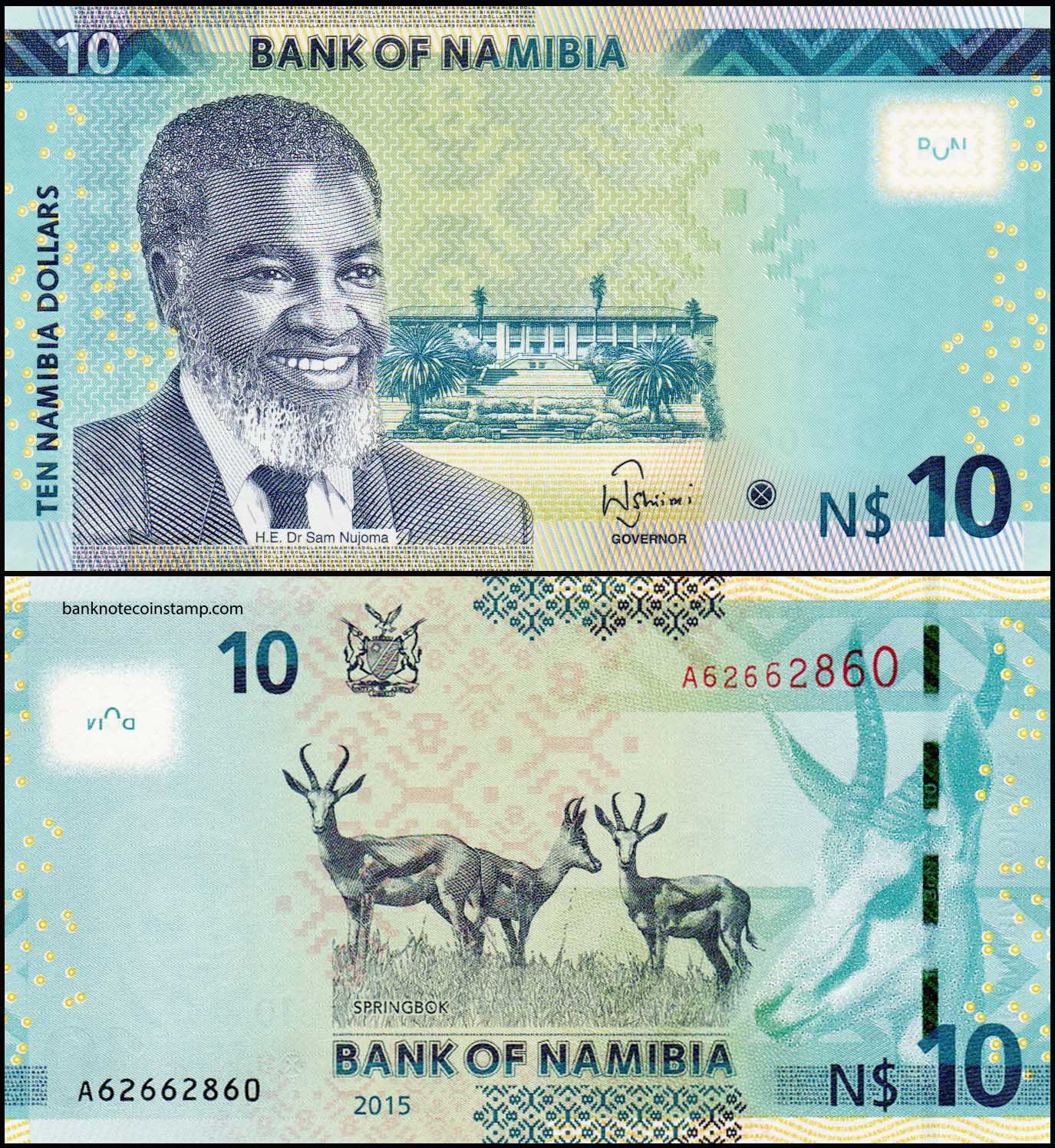 Namibia 10 Dollars UNC Banknote