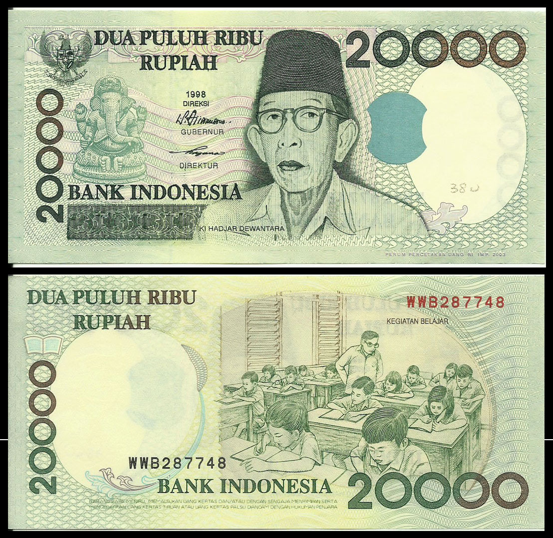 Indonesia  20000  Rupiah Very FIne Banknote