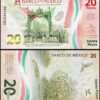 Mexico 20 Pesos Very Fine Polymer Banknote