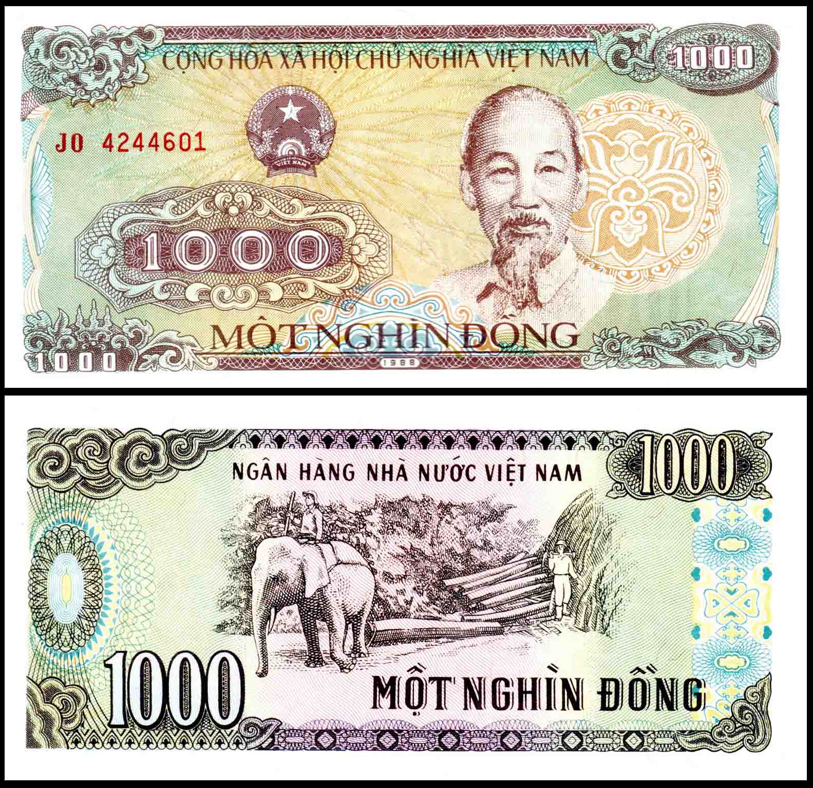 Vietnam 1000 Dong Very Fine  Banknote