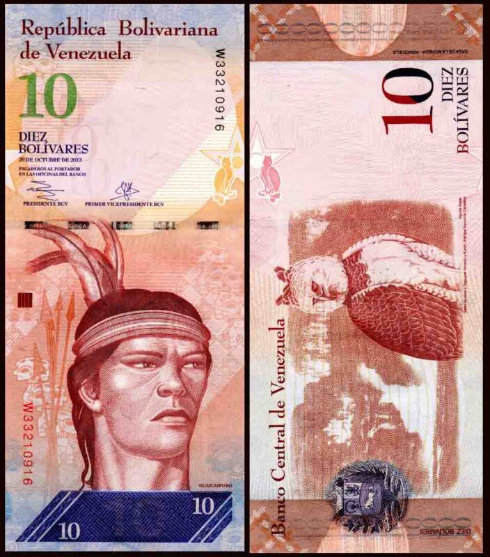 Venezuela 10 Bolivares UNC Banknote