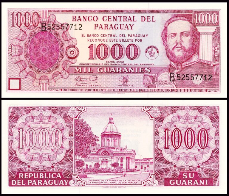 Paraguay 1000 Guarani Very Fine Banknote