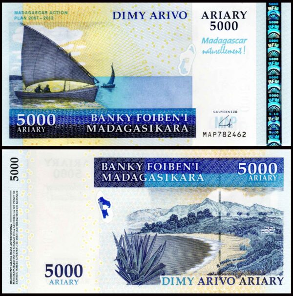 Madagascar 5000 Ariary Fine Banknote