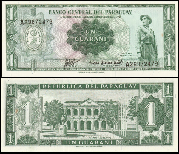 Paraguay 1 Guaranies Fine Banknote